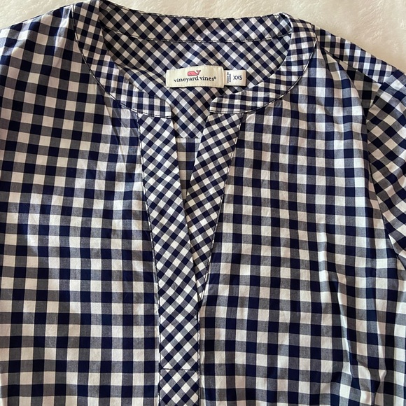 Vineyard Vines gingham tie sleeve top - Picture 7 of 14